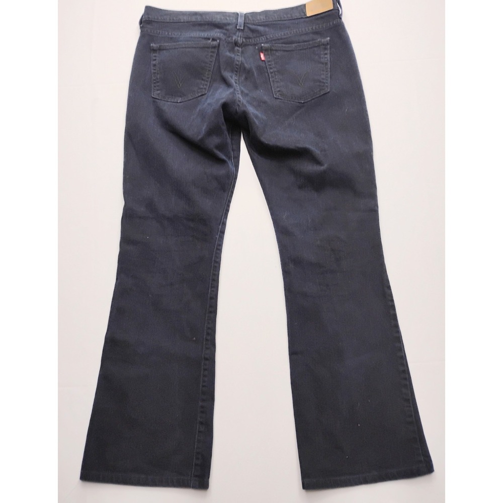 Levis Womans 515 Boot Cut Dark Blue Jeans Size 16 M - Picture 2 of 11